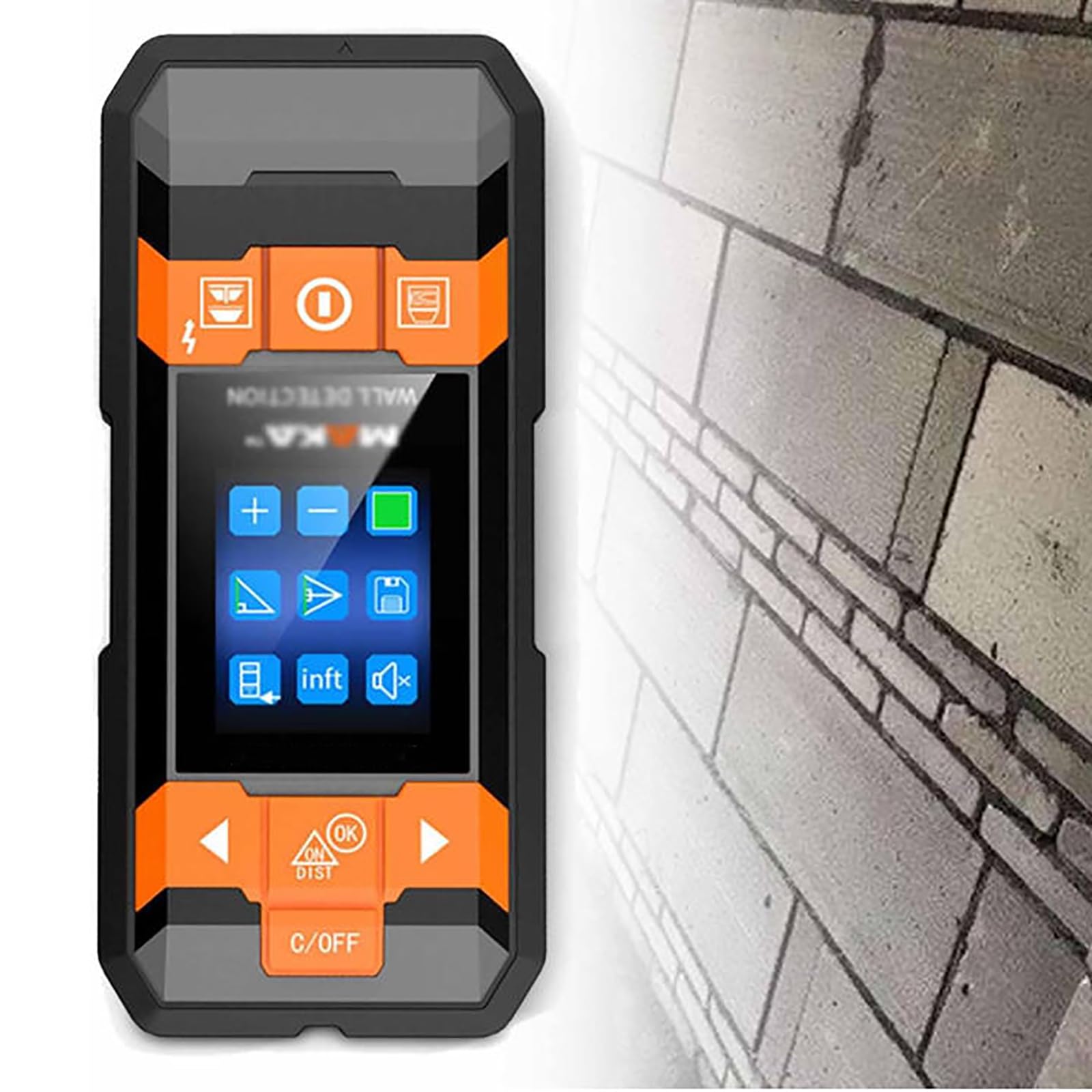 MObyat Escáner de Pared, Detector de Metales y medidor de Distancia, 3 Funciones de detección, 8 Modos de medición de Distancia, para medición de Distancia, detección de Metales