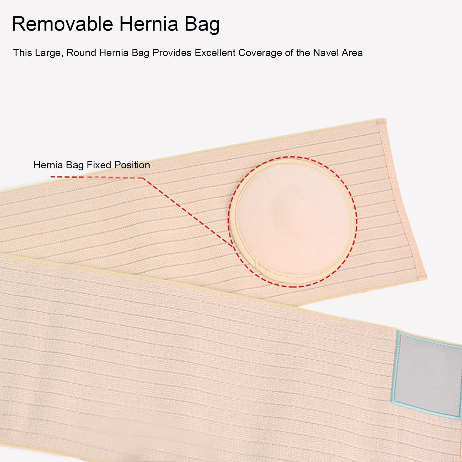 Umbilical Hernia Belt for Men and Women，Abdominal Support Binder with Compression Pad for Naval, Ventral, Incisional(Black,Large)