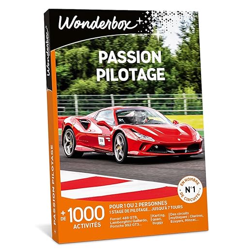 Coffret cadeau PASSION PILOTAGE Wonderbox - 1930 stages de pilotage