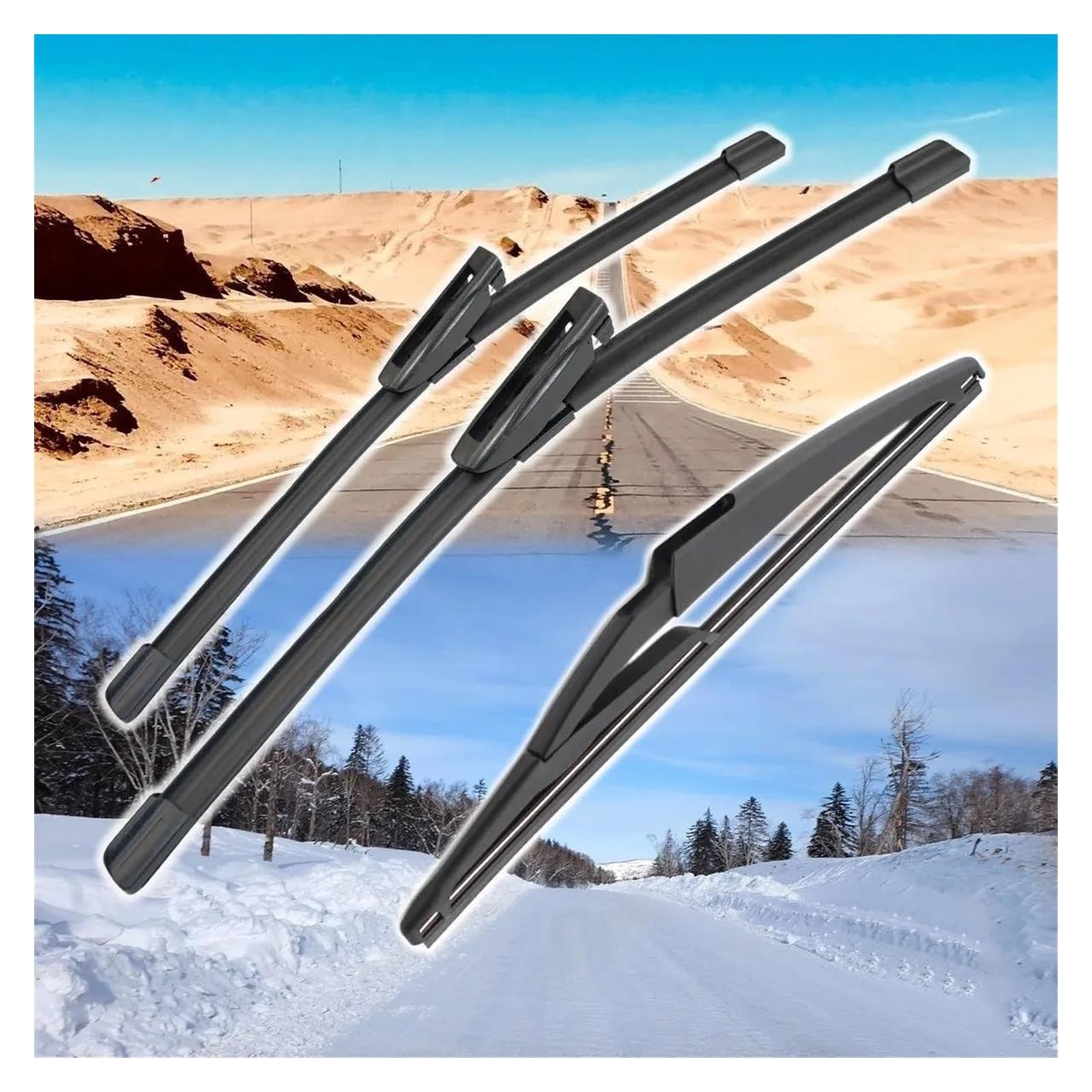 Auto Spazzola Tergicristallo Per R&Enault Per Captur Per Kaptur 2013-2016 26 "+ 14" + 11 "Anteriore Spazzole Tergicristallo Posteriori Parabrezza Finestra Tergicristallo Auto