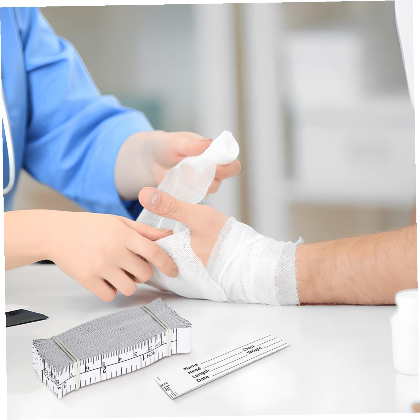 4 Set Righello Carta Misuratore Monouso Per Misurazioni Del Corpo E Applicazioni 25 Pezzi * 4