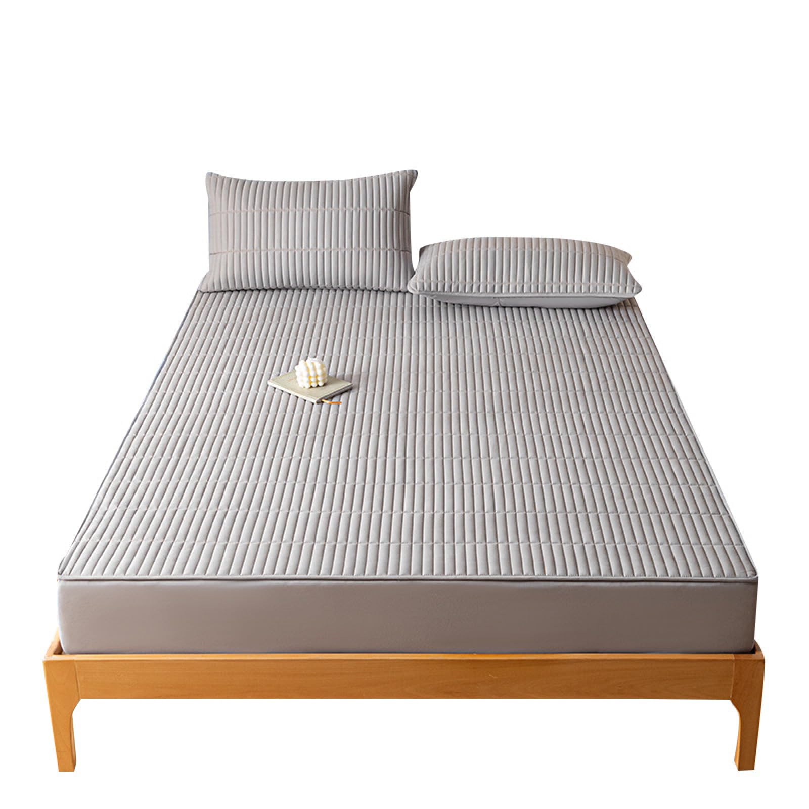 Protector de colchón acolchado de 200 x 200 cm, cubrecolchón de alta calidad, impermeable, transpirable, hipoalergénico, perfecto para camas con somier, máxima comodidad y durabilidad