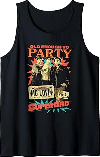 Superbad Old Enough to Party Collage Funny Movie Tank Top
