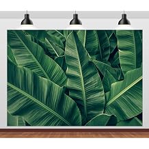 7x5ft Fabric Tropical Banana Leaves Backdrop Jungle Banana Leavea Green Plant Leaf Background for Safari Jungle Hawaiian Luau Party Decorations Photo Studio Props