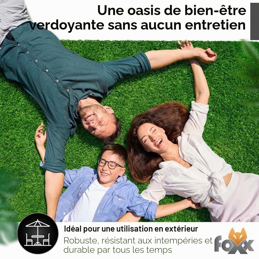 Gazon artificiel 100 x 400 cm – Tapis d'extérieur résistant aux intempéries en vert pour balcon, terrasse et jardin | Tapis robuste comme alternative à la pelouse