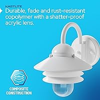 Vista 3 de KastLite Aplique Náutico de Pared para Exteriores - Farol Costero No Metálico Resistente al Óxido e Impermeable - Luminaria Certificada UL