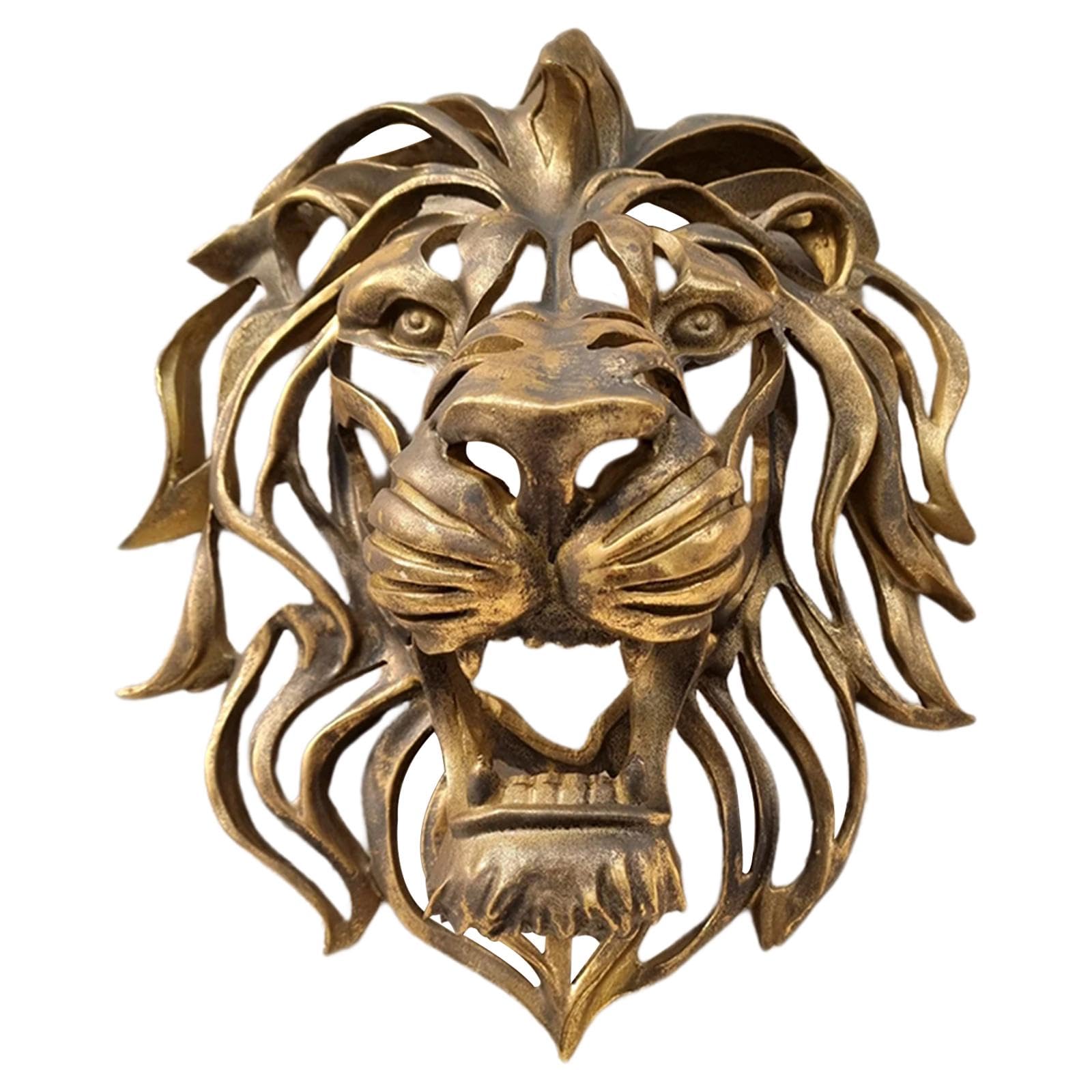 CLUB BOLLYWOOD® Lion Head Wall Mounted Sculpture Wall Hanging Statue for Indoor Home Bedroom | Home D?cor | Figurines | Figurines | Figurines | 1pcs Lion Head Wall Decoration