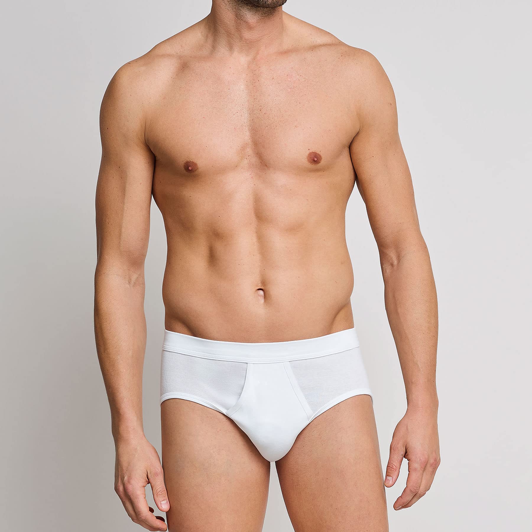 Schiesser Herren Slips mit Eingriff, Feinripp, Weiß, 4er Pack