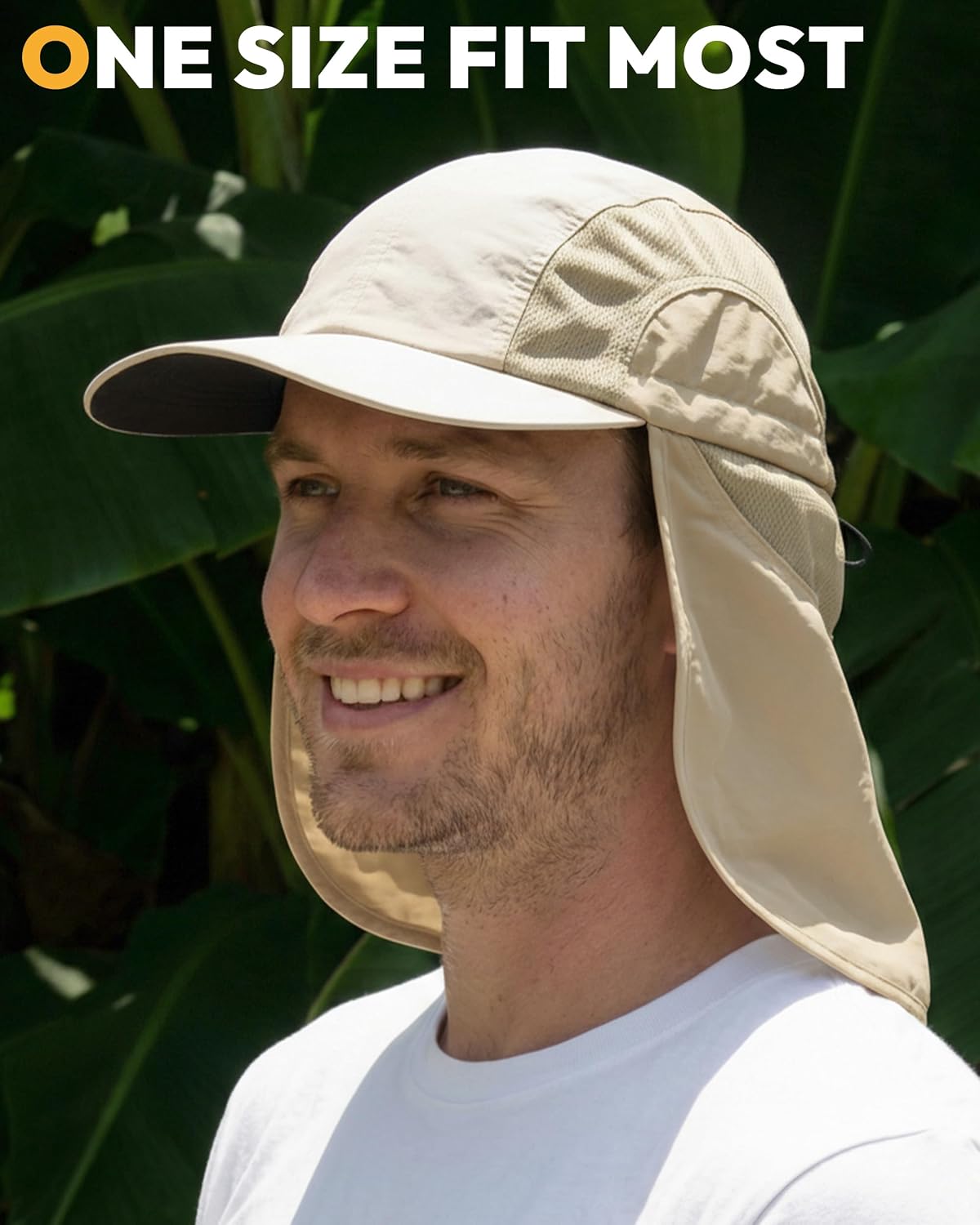 Mens Sun Hat with Breathable Mesh Sun Hats for Men Sun Protection Fishing Hat with Neck Flap for Hiking Cycling