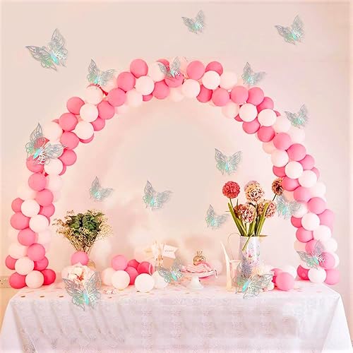 Miniatura 7 de Decoración de pared de mariposa 3D, 72 calcomanías extraíbles con calcomanías sin rastro, 3 tamaños, mural de habitación para guardería, aula,