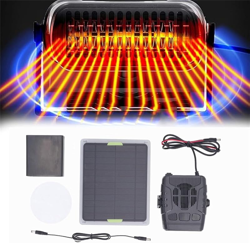 Chicken Coop Heater for Winter, Solar Powered Heater, solar Heaters for Chicken Coop Home Car Greenhouse, solar Panel Heaters with Overheating Protection for Small Animals Chicken Kitten Puppy image 3