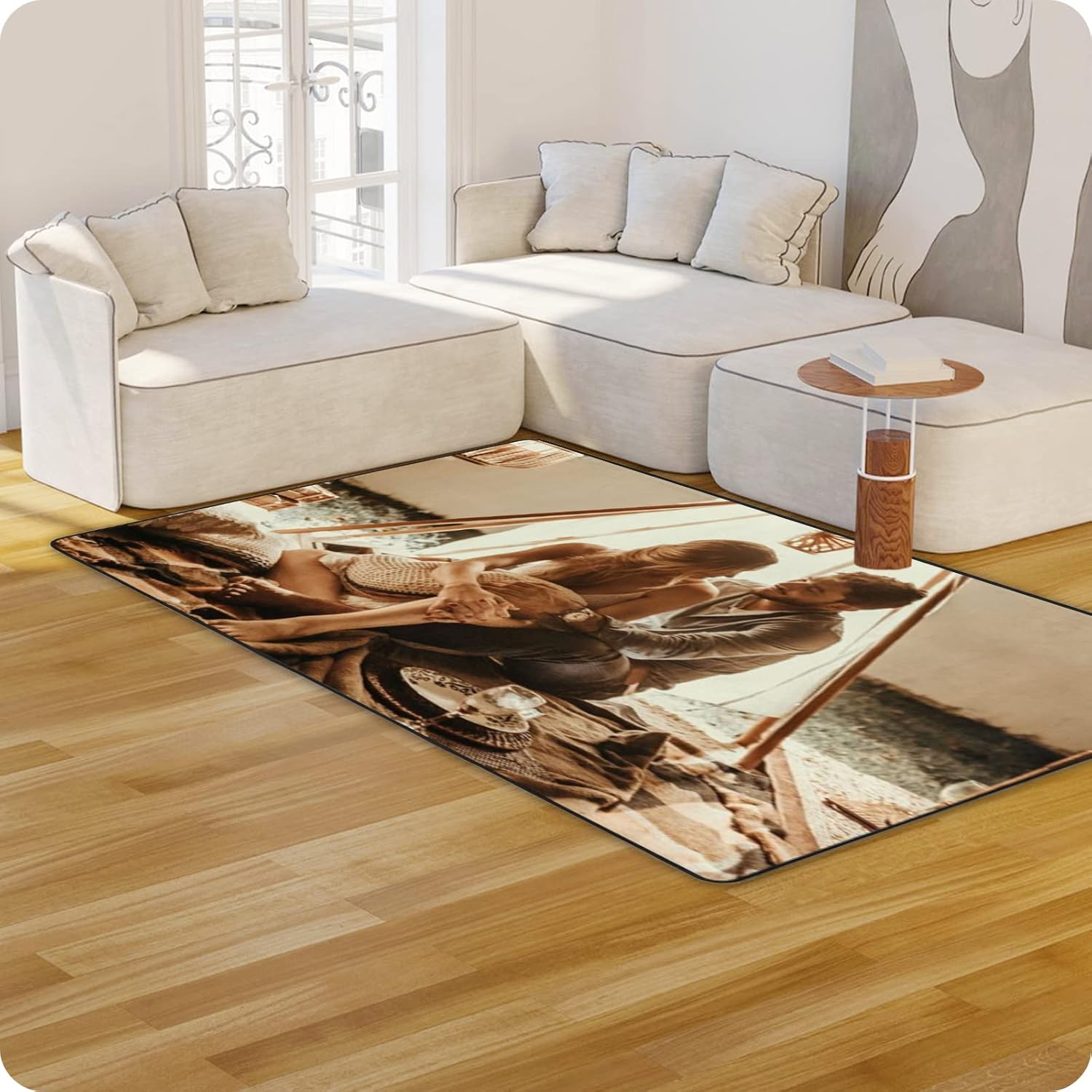 Custom Rug Personalized Decor Door Mat Add Your Photo Text Logo Name Customized Non-Slip Area Floor Carpet Home Decoration for Bedroom Bathroom Living Room Entryway Patio Office 60 x80 inches