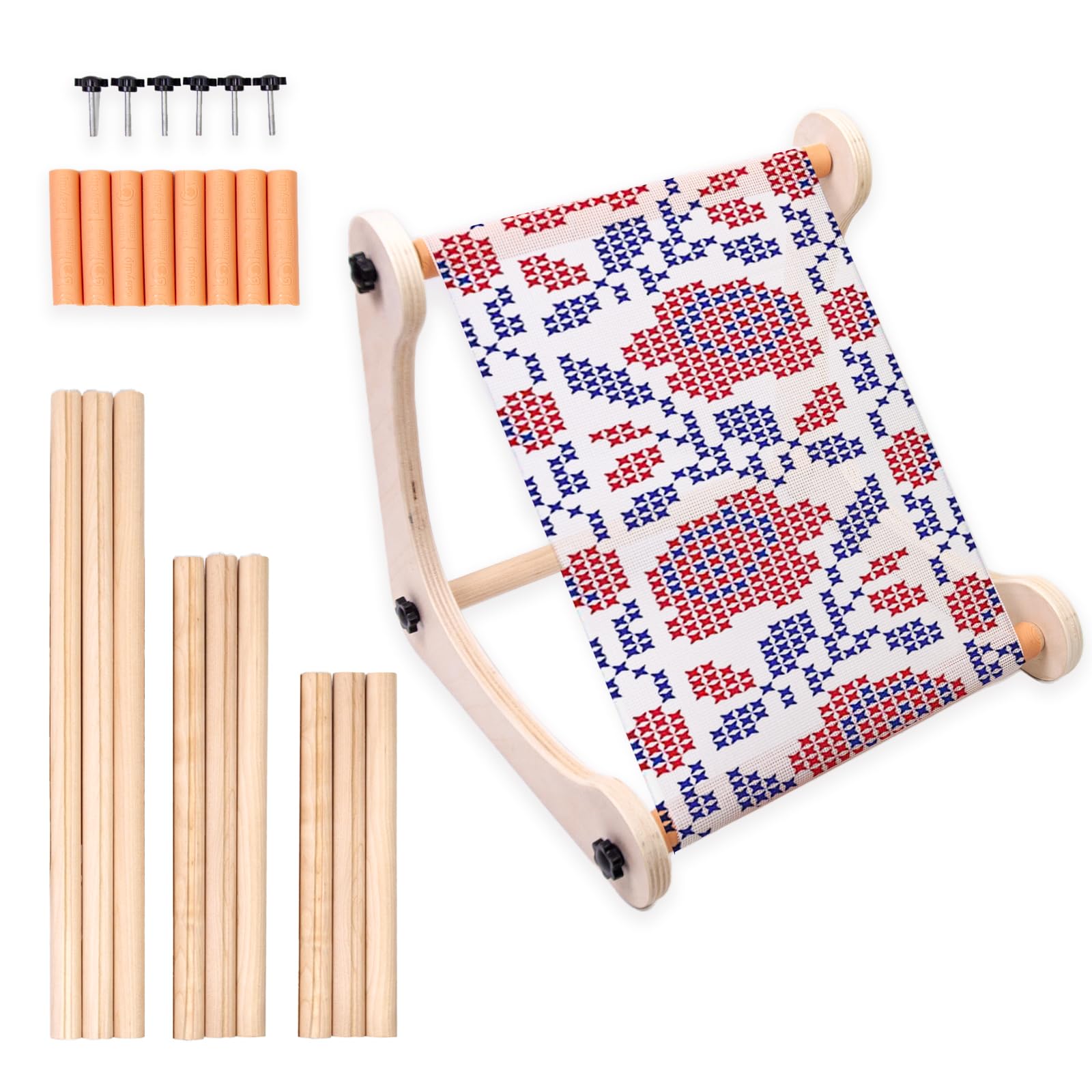 Supporto per Punto Croce, Punto Croce Cornice Stand, Telaio per Ricamo con Supporto Regolabile, Telaio in Legno Punto Croce Rack Stand Strumenti per Cucire, Lavori Fai da Te