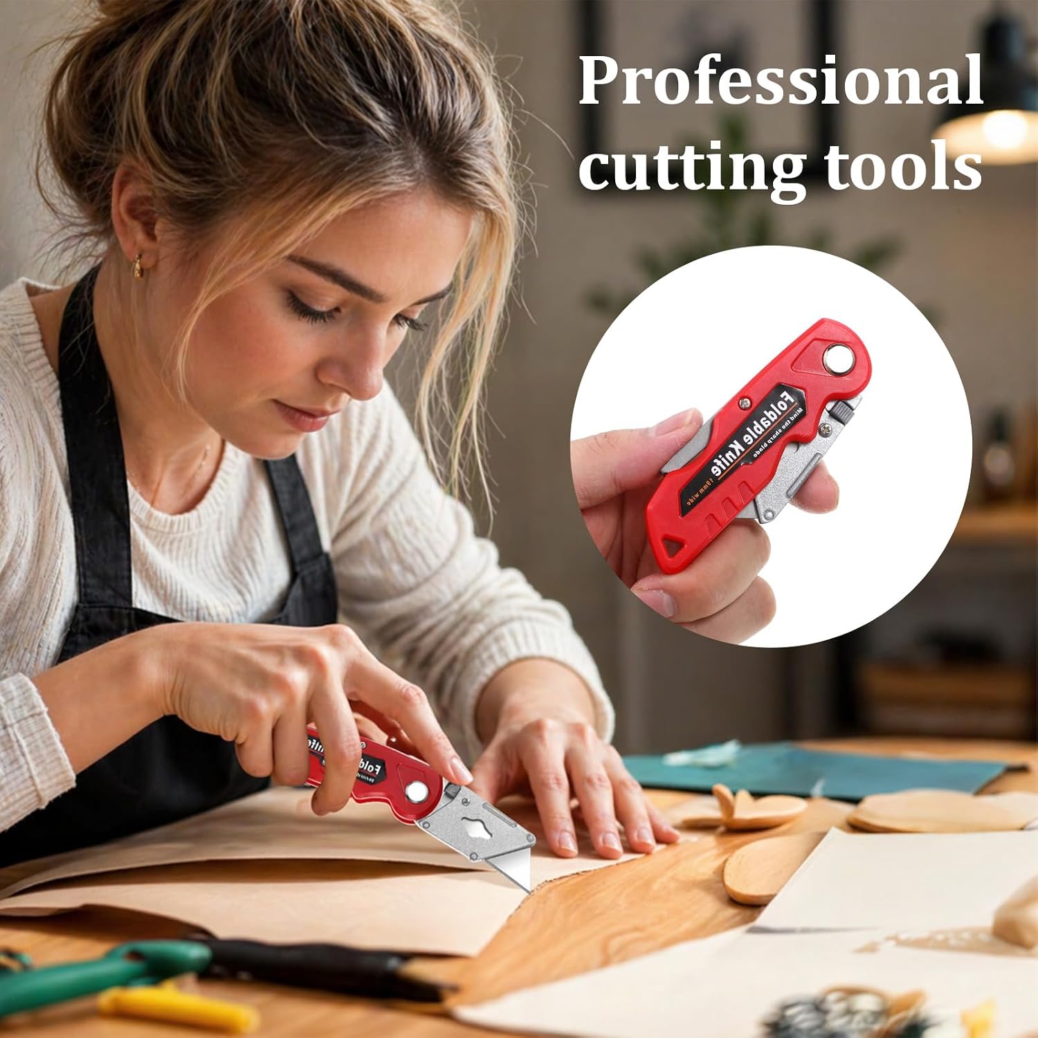 16Pcs Folding Utility Knife with 40Pcs Replacement Blades,Box Cutter Knife Heavy Duty Utility Knives for Cardboard, Boxes and Cartons