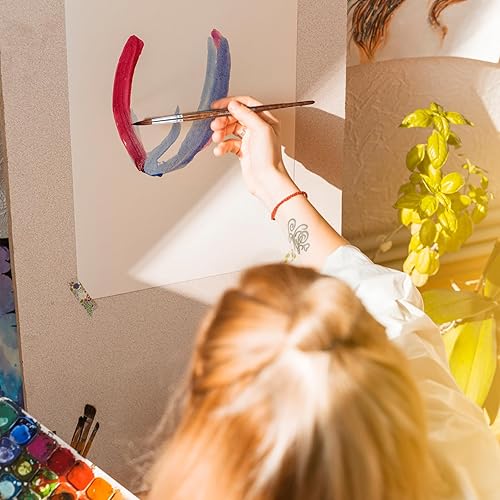 Miniatura 5 de 12 pinceles de pintura de acuarela para artista, punta redonda puntiaguda, pinceles de pintura redondos, juego básico de diferentes tamaños, pincel