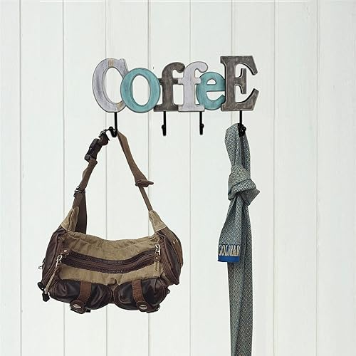 Miniatura 5 de Linfevisi Letrero de madera para colgar en bloque con letras en bloque de madera, decoración de pared de café, decoración de pared, decoración de