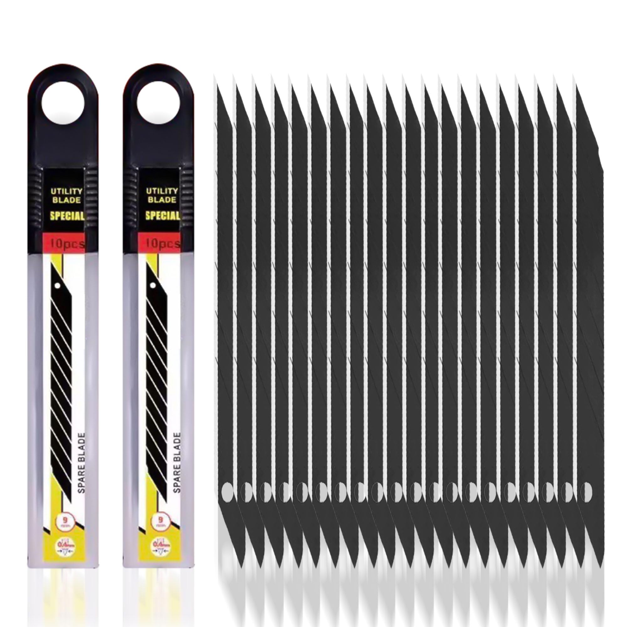 120 hojas de cúter, cuchillas de repuesto de 9 mm, cuchillas de repuesto para cúter, cuchillas de 30 grados para cúter pequeños y cuchillos de manualidades, para manualidades, cartón, papel de