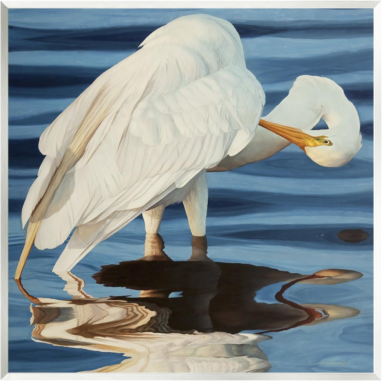 Stupell Industries Crane Bird Preening Wall Plaque Art by © David Kiehm