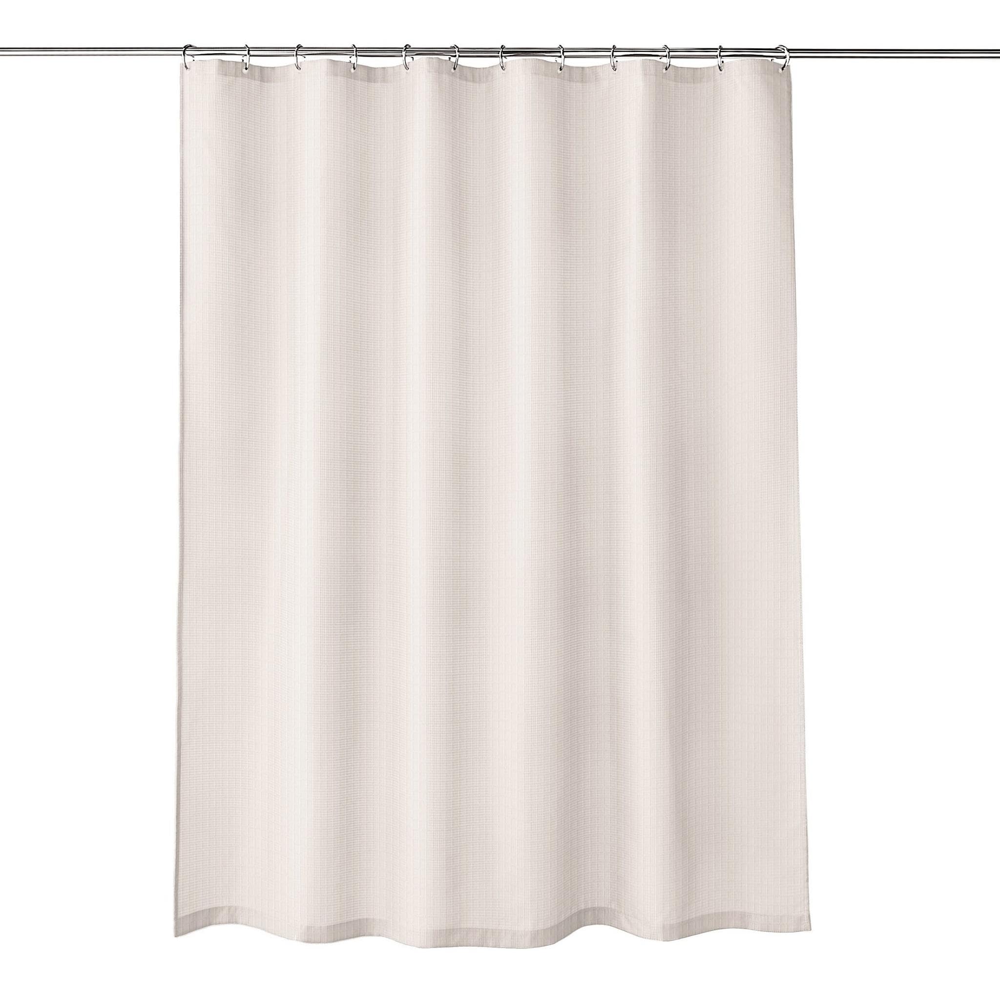 Kleine Wolke Duschvorhang Textil GRIGLIA Ecru 180 x 200 cm | OEKO-TEX zertifiziert, wasserabweisend, verstärkte Ösen, mit Beschwerungsband, weiches Textilgewebe, maschinenwaschbar