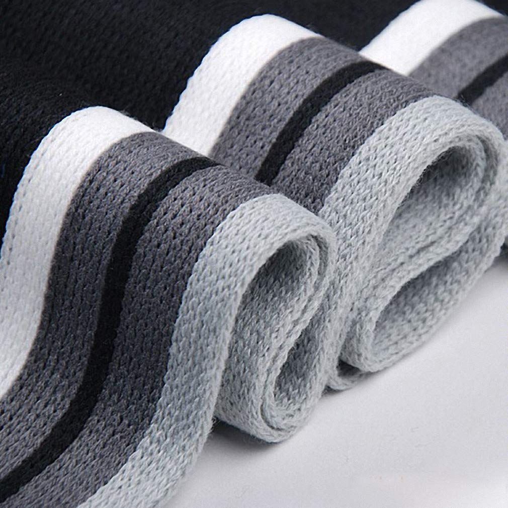 Womens Scarves Cotton Scarf Men Long Fashion Blue Black Color Striped Scarf Luxury Warm Autumn and Winter Scarves Men Scarf Black Black