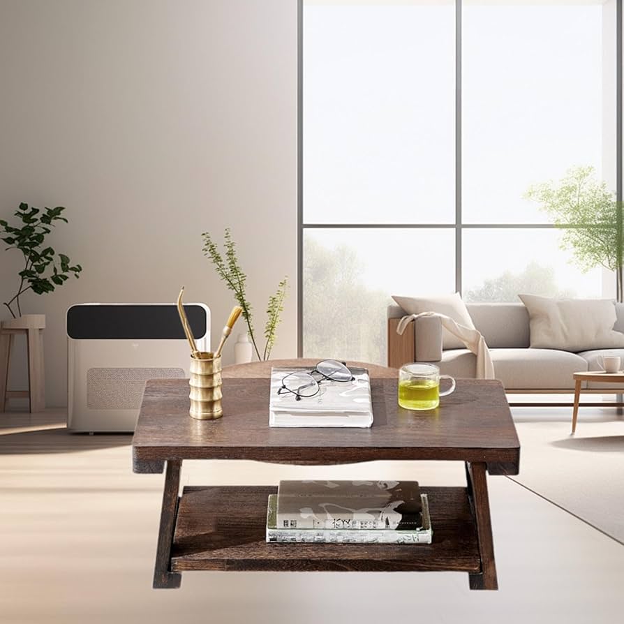 Amazon.co.jp: ナチュラルウッド製ローデスク モダンデザイン