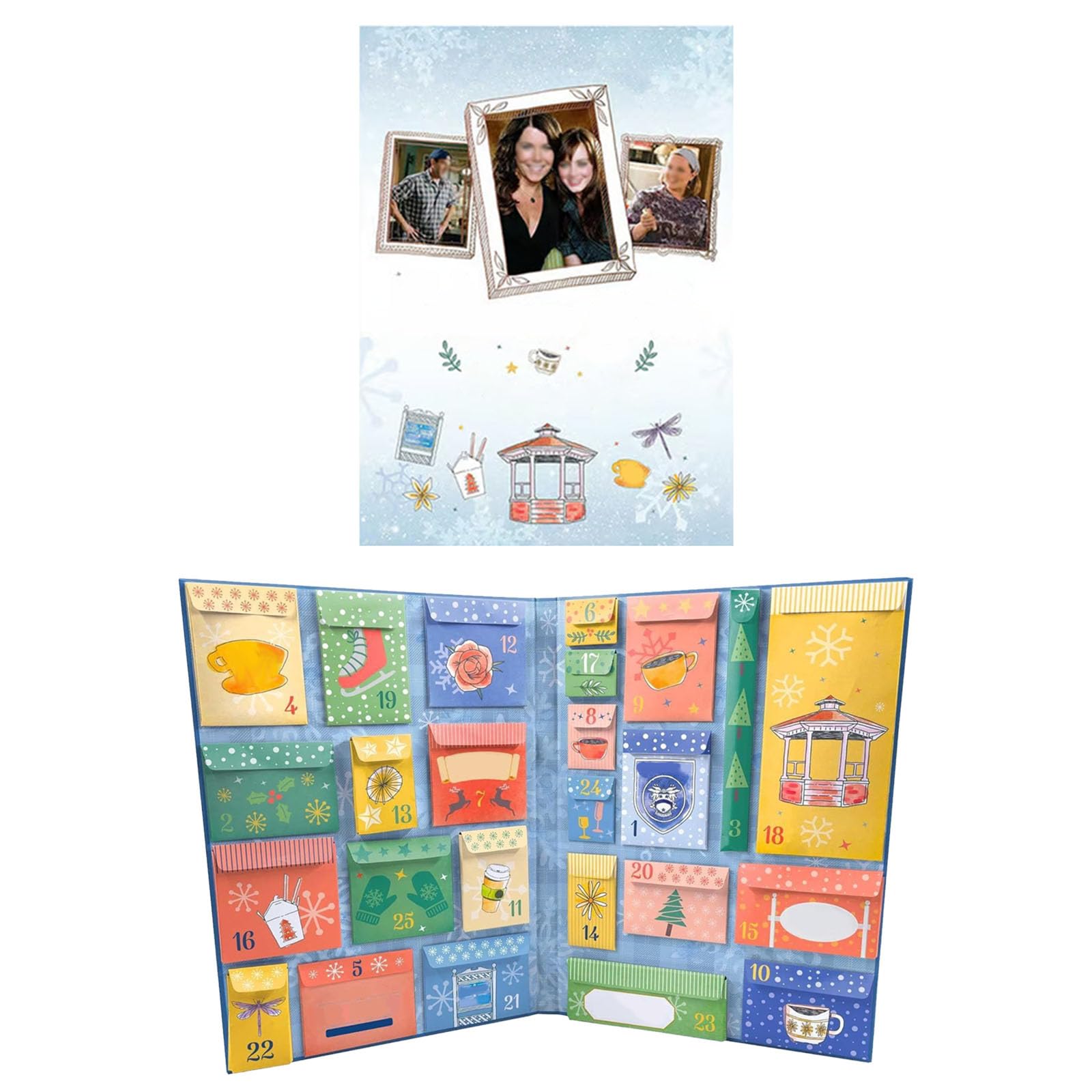 Calendario dell'Avvento per Ragazze, Calendario dell'Avvento 2024 per Ragazze, Calendario di Natale 25 Giorni con Conteggio alla Rovescia con Decorazioni da Collezione, Tasche, Adesivi e Altro
