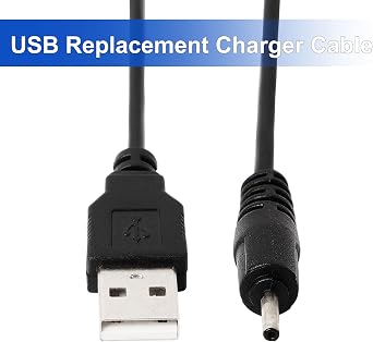 uxcell USB Replacement Charger Cable, Fast Charging Cord DC 2mm Small Pin, Flexible Plug Barrel Connector 70cm Portable Cable for Nokia N78 N79 5230 5320 5310, Black