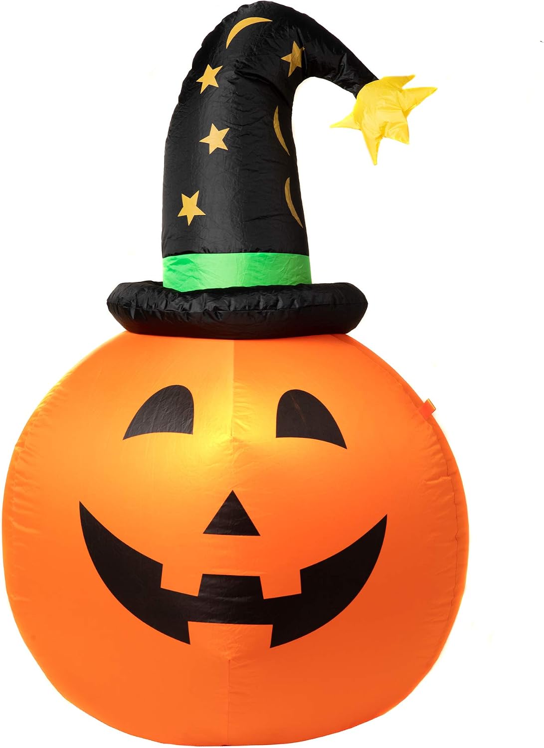 Halloween Inflatable Pumpkin with Witch Hat 3.5FT Indoor Outdoor Decorations with Built-in LED Lights