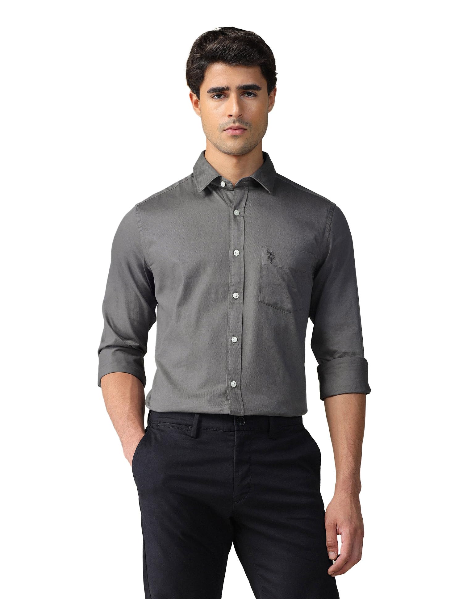 u.s. polo assn. Men's Solid Tailored Fit Shirt-picture-28