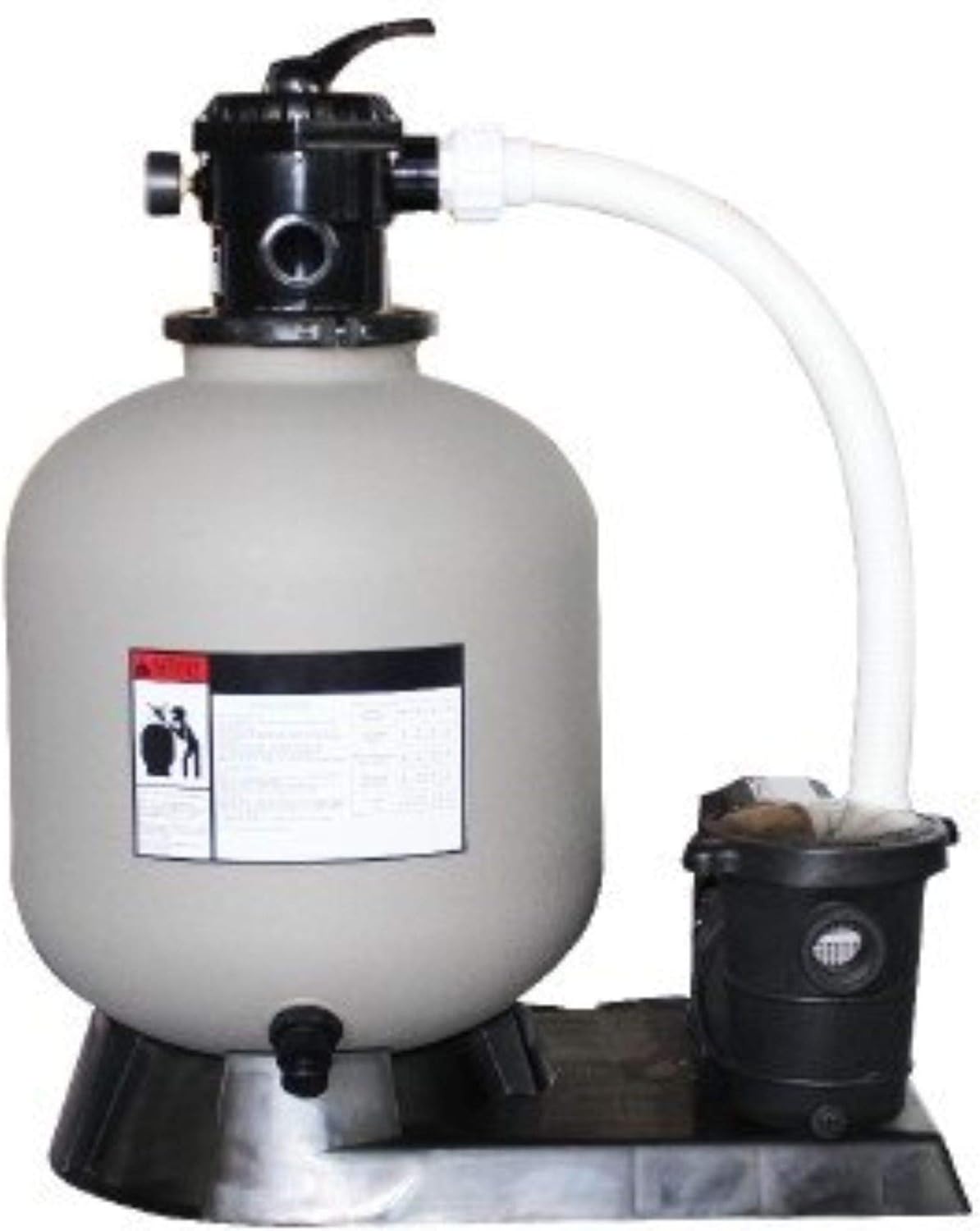 Swim Central 1.5 Horsepower Sand Filter Combo with Pump Pressure for Above Ground Pools - 19"