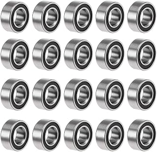 uxcell MR105-2RS Deep Groove Ball Bearings 5mm Inner Dia 10mm OD 4mm Bore Double Sealed Chrome Steel Z2 20pcs