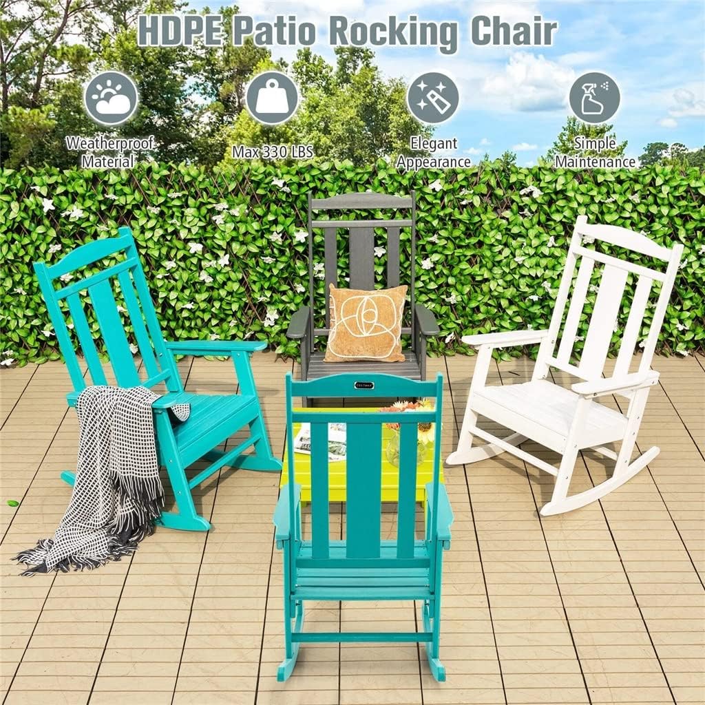 2 Piece Patio Rocker Rocker High Back (D 1)