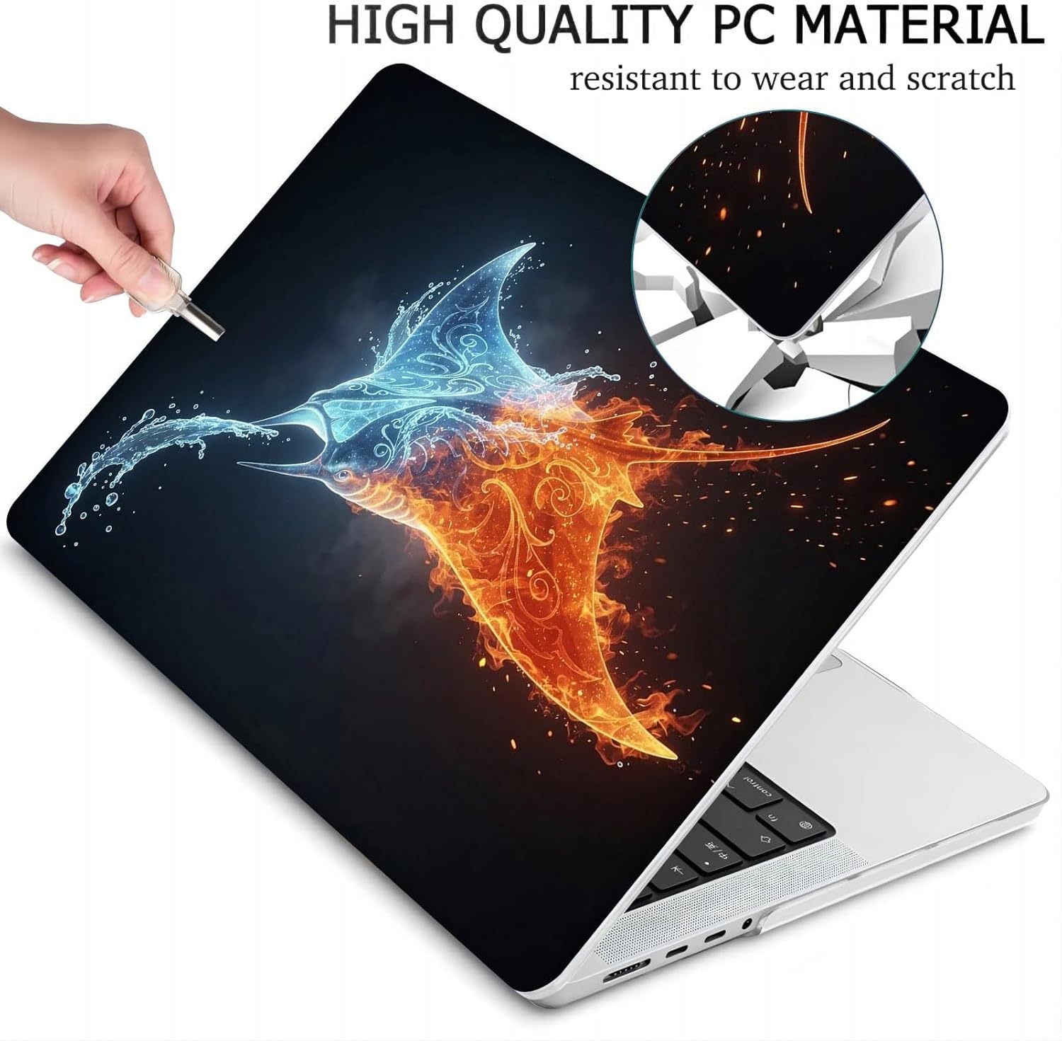 Compatible with MacBook Neo 13-inch, Hard Shell Case with Keyboard Cover and Screen Protector (A3404 A18 Pro chip, 2026 Release) - Stingray MC22028