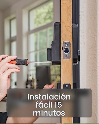 Miniatura 9 de DESLOC Cerradura de puerta inteligente B200, cerradura de cerrojo inteligente, cerradura de puerta de entrada sin llave, cerradura inteligente de