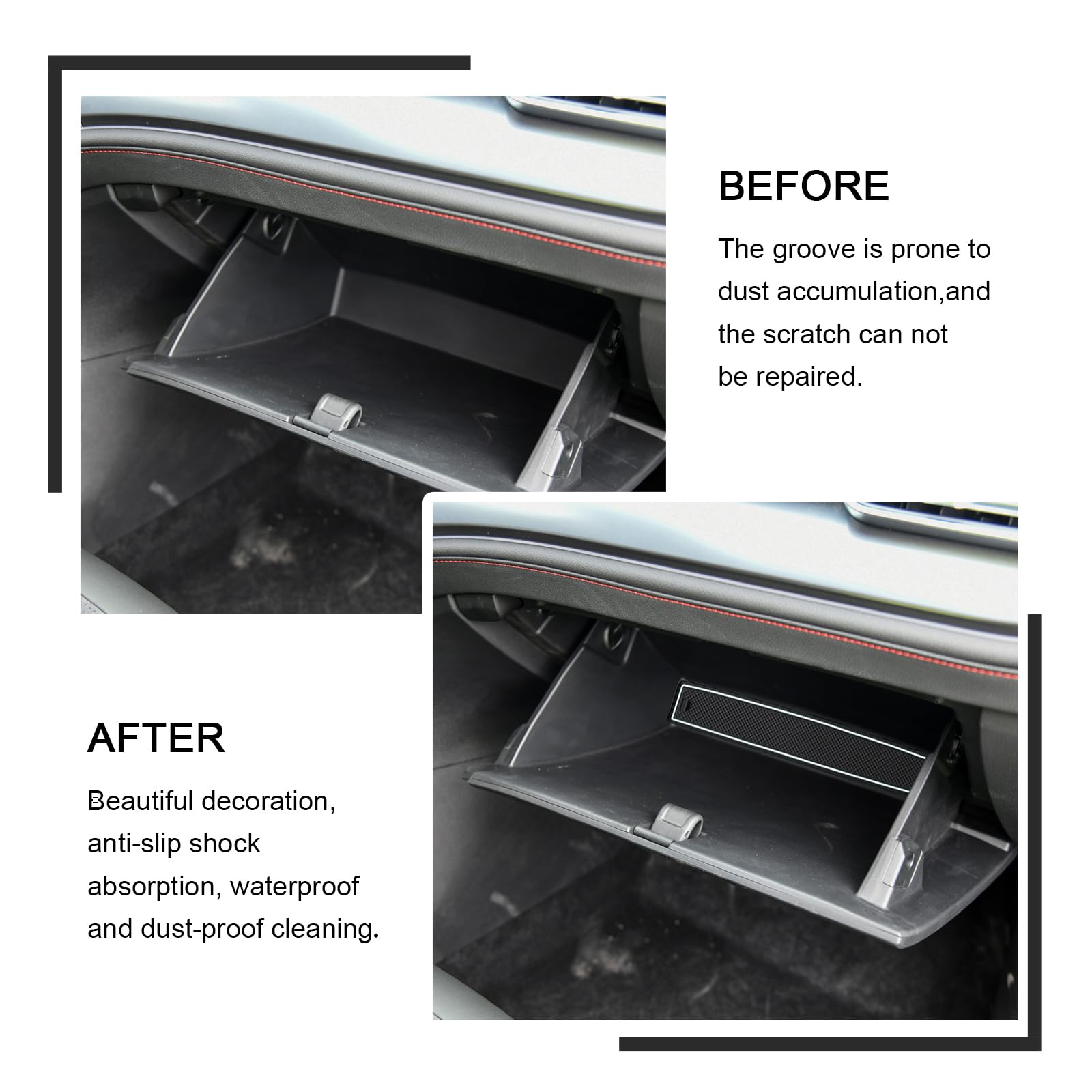 YEE PIN Scatola Organizer Per Console Centrale Per Smart #1 (Pro+, Premium, BRABUS) - Accessorio Interno Con Tappetino Antiscivolo - 5