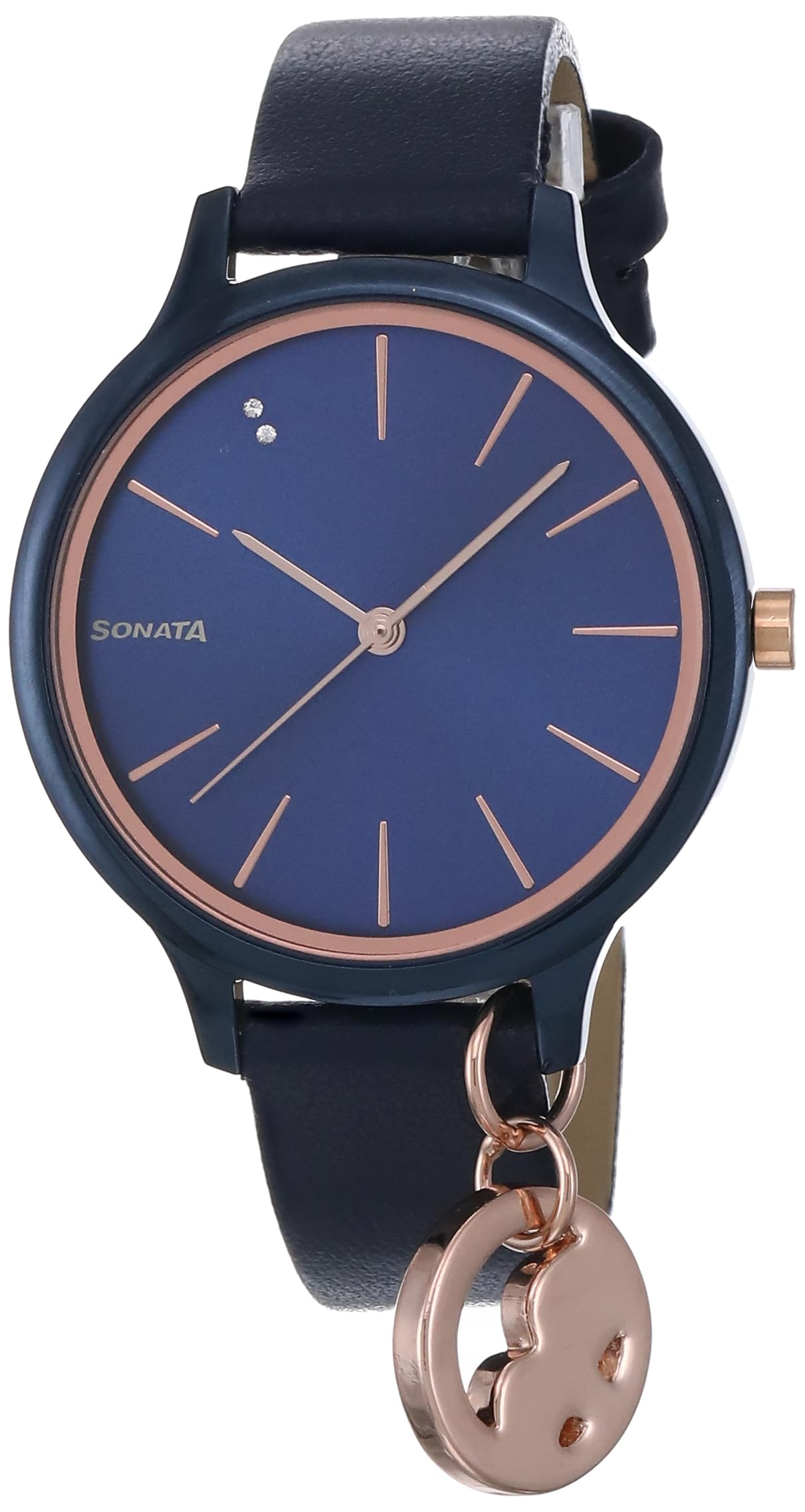 Sonata Blush Quartz Analog Blue dial Leather Strap Watch for Women-87050KL02 (B0CRHP9BFP) Amazon Price History, Amazon Price Tracker