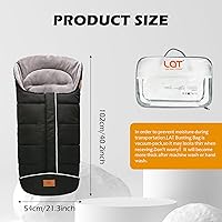 Vista 2 de LAT - Saco de dormir para bebé, cálido, universal, saco de dormir para cochecito para clima frío, saco impermeable para niños pequeños