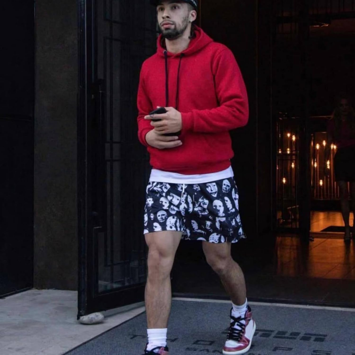 BOOMLEMON Mens Mesh Graphic Print Shorts Casual Workout Cool Shorts Gym Basketball Running Short Pants - Image 3