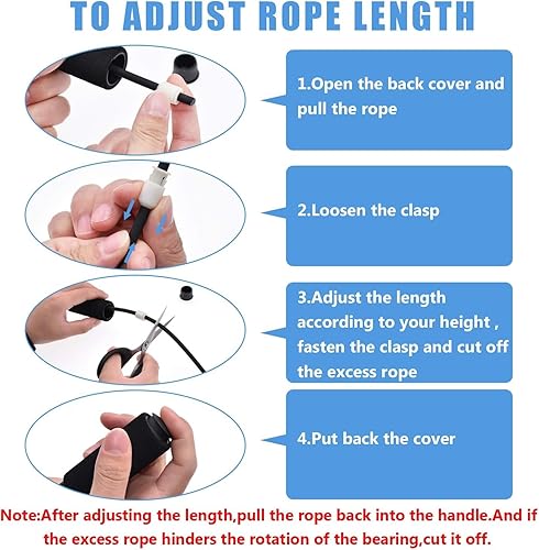 Miniatura 6 de Speed Jump Rope, Adjustable Length, Training Equipment for Boxing, MMA, Martial Arts, Fitness Workout