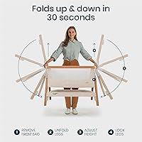 Vista 4 de Tutti Bambini CoZee® Moisés y Cuna de Cabecera 2 en 1 para Bebé - Moisés de Cabecera de Plegado Rápido, Cuna para Bebé con 6 Alturas de Colchón