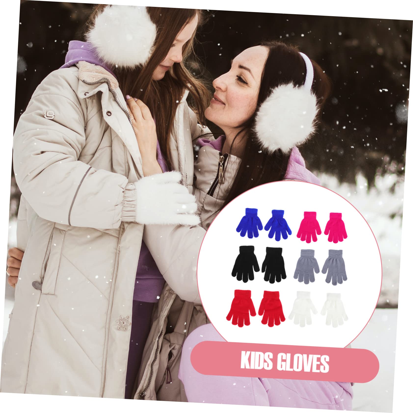 LIFKOME 42pares Guantes De Invierno Para Niño Niña Cálidos y Duraderos Para Actividades Al Aire y Deportes Paquete