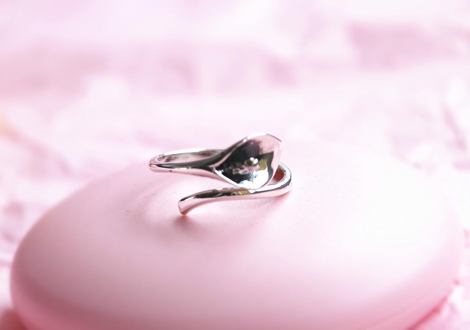 Helen de Lete Vintage 3D Calla Flower 925 Sterling Silver Ring For Women - Image 4