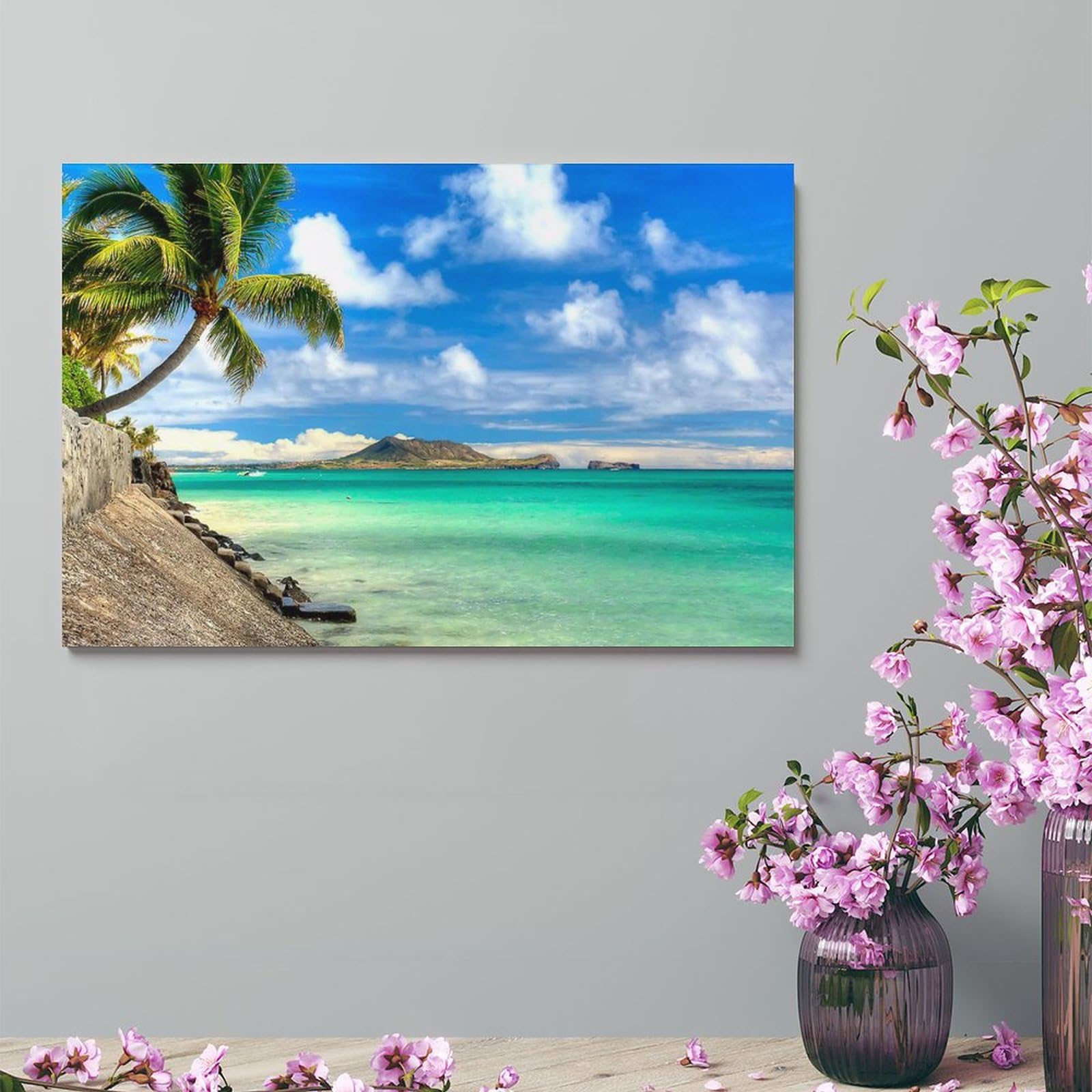 【人気商品】ポスター アートパネル ヤシ 絵画 海 ハワイ 風景画 壁掛け 室内 Amazon.co.jp: アートパネル 海 ポスター 絵画 ヤシの木 海の絵 青い空