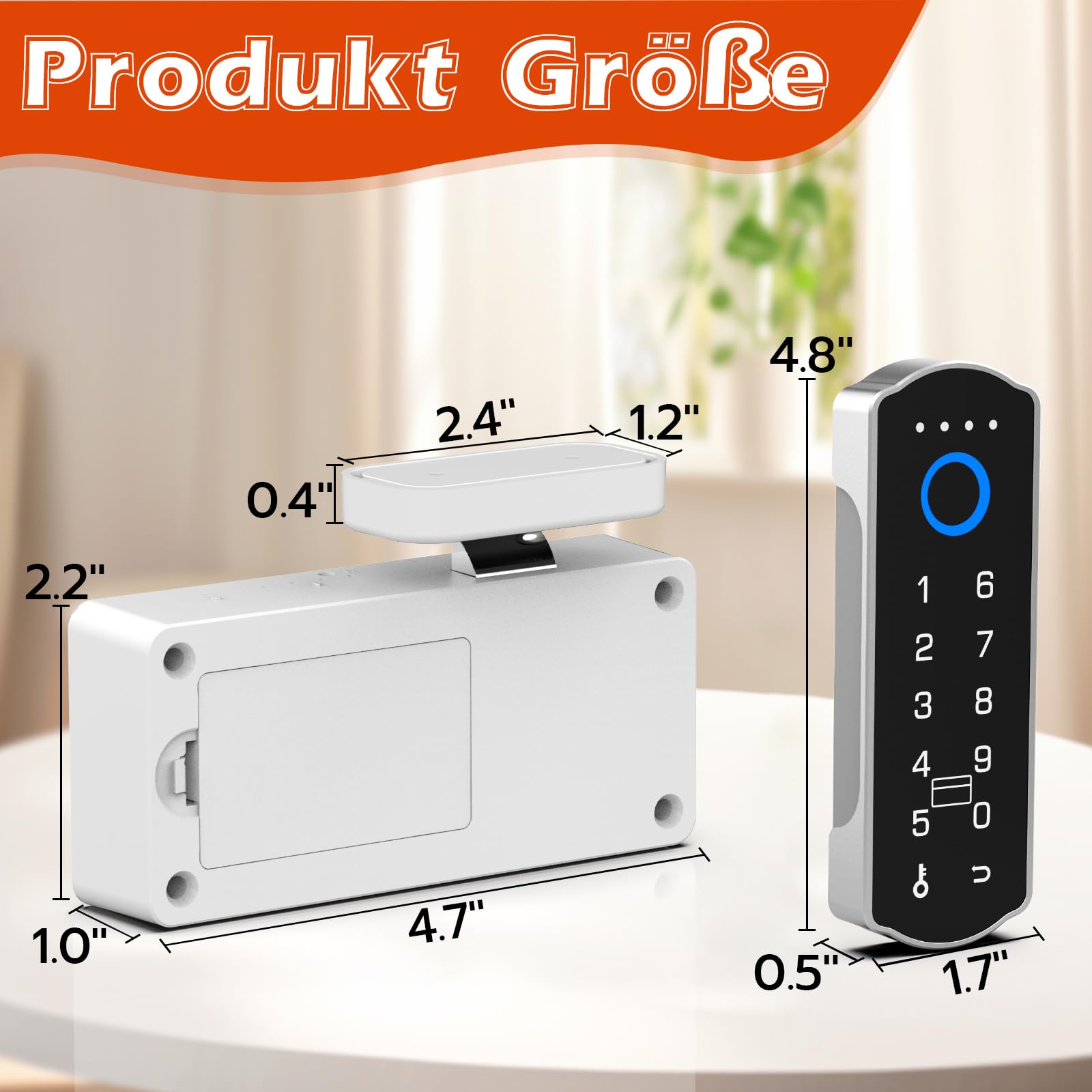 Smart Schubladenschloss, Anweller Elektronisches Möbelschloss Schrankschloss mit APP NFC Schloss Briefkastenschloss, Kindersicherung Schrank für Schrank Schublade Kasten Schließfächer Briefkasten usw