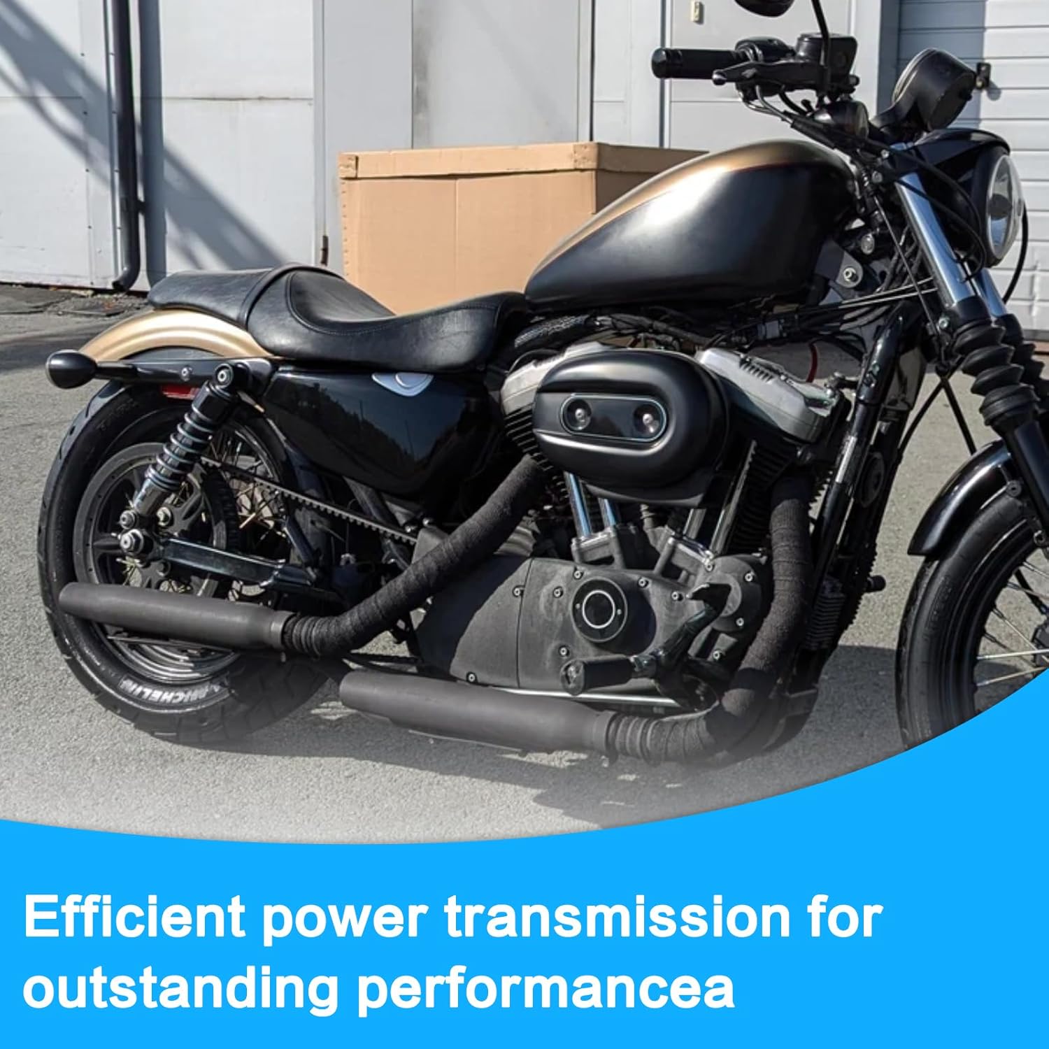 1-1/8 Inch 128T Rear Drive Belt Fit for Harley Davidson Sportster, Drive Belt Replaces 40022-91 1204-0042 Primary Belt Fit for Sportster 883 1200 Hugger XL XLH 1200C 883C 1200S 1991-2003