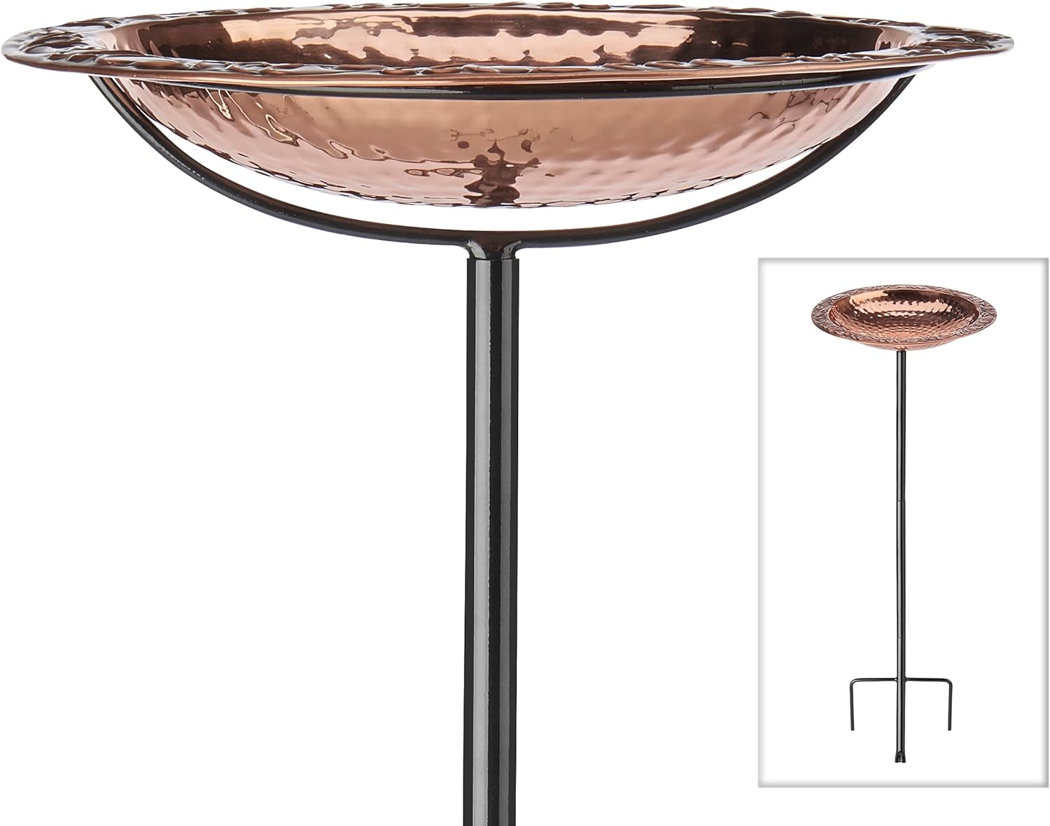 Good Directions BBG Pure Copper Garden Pole Bird Bath, 13" Basin : Patio, Lawn & Garden
