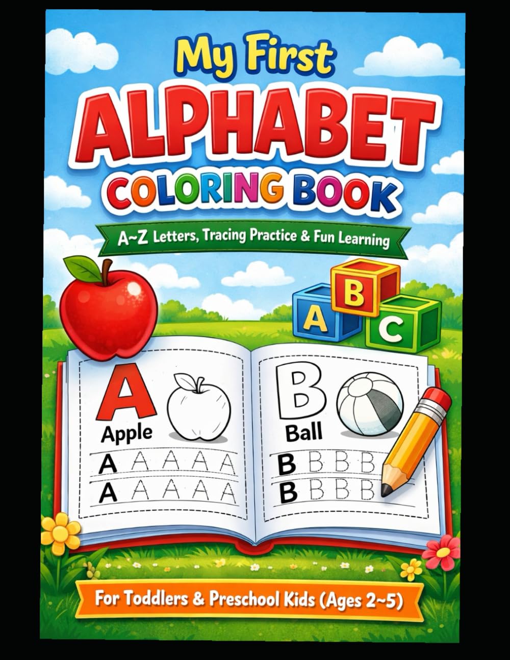 ABC Coloring Book for Kids: Learn Letters A–Z with Fun Coloring & Tracing