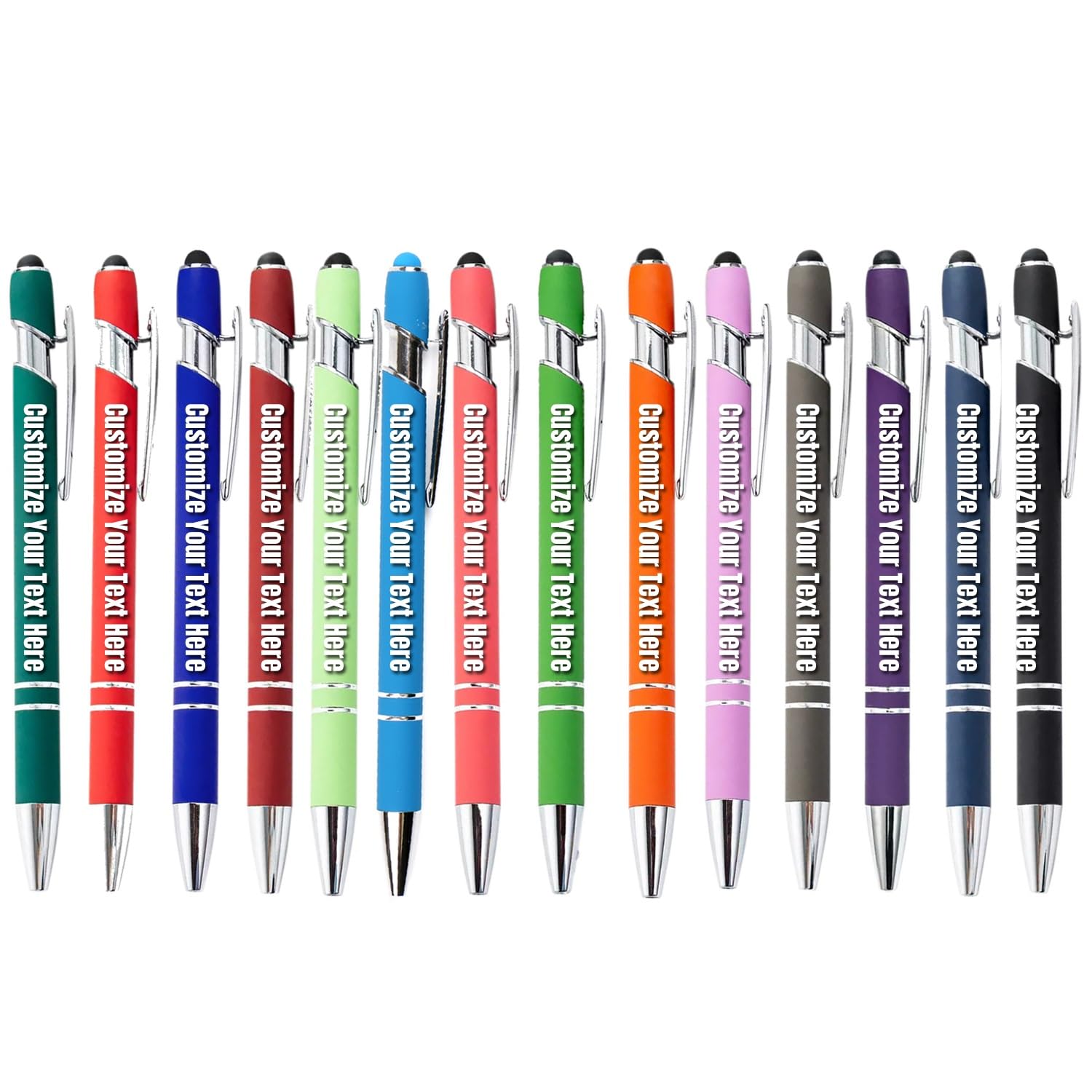 Bolígrafos Personalizados Con Punta De Lápiz Óptico, Bolígrafos Personalizados, Bolígrafo De Metal Con Logotipo De Nombre Grabado For Graduación De Negocios, Bolígrafo De Regalo(50pcs)