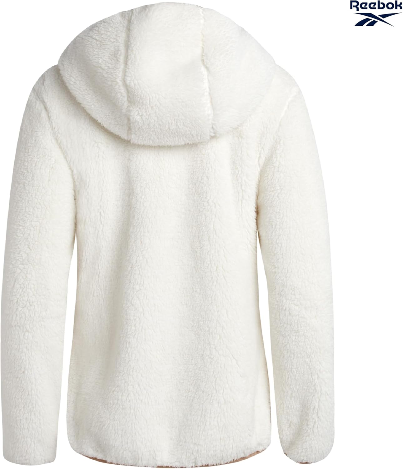 Reebok Womens Sherpa Fleece Jacket - Fur Teddy Coat Soft Sherpa Jacket Women Zip Up Hooded Winter Coats for Women Outerwear - Image 6