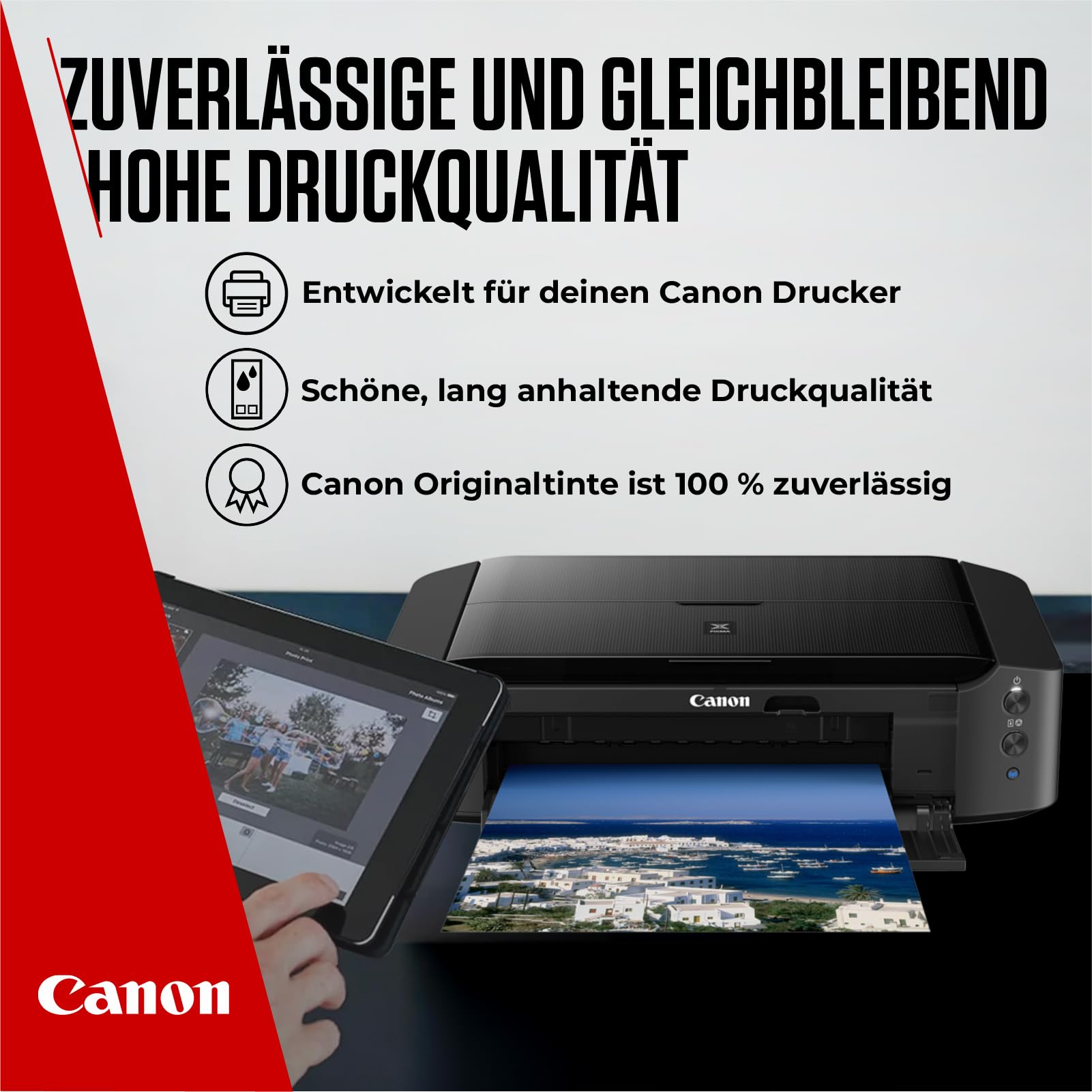 Canon Tintenpatronen & Papier-Multipack - PG-545XL/CL-546XL Original Druckerpatronen 2er Pack (1 x Schwarz, 1 x Farbe) & 4x6 Fotopapier (50 Blatt)